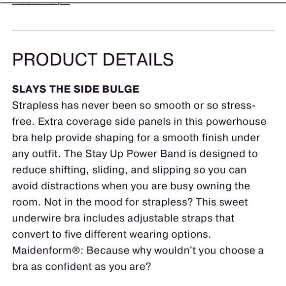 Maidenform nude beige Side Smoothing Strapless Underwire Bra size 36DD - Picture 7 of 7